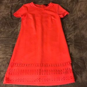 Hot pink laser cut dress